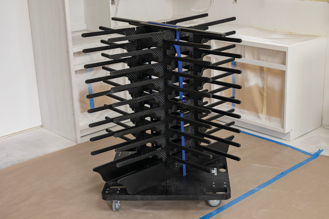 Portable black painting drying rack